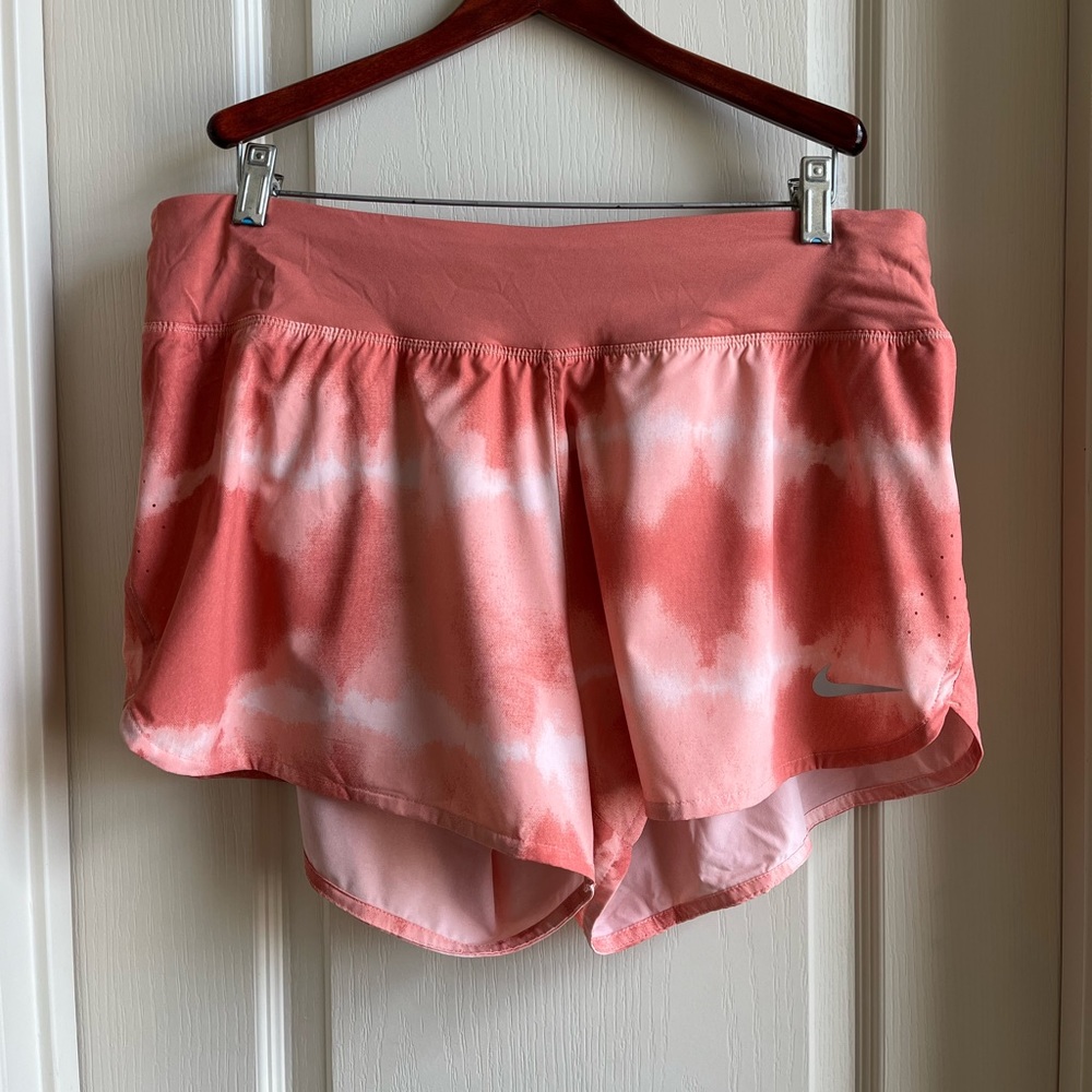 Nike Coral Pink Tie-Dye Athletic Shorts